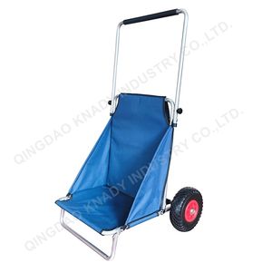Chariot de pêche pliable de chariot de camping de plage extérieure portative avec la structure de plate-forme de conteneur de rouleau pour le tourisme de shopping - Product Image 5