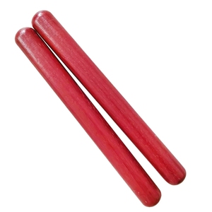 Mallettes en bois dur naturel en gros, paire de baguettes de rythme en bois rouge pour l'enseignement musical en maternelle, jouet de percussion - Product Image 1