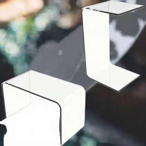 Acrylic Transparent Modern Extendable Convertible Coffee <b>Table</b> Side <b>Table</b> Multipurpose <b>Space</b>-<b>saving</b> Corner Design Lap Desk for - Product Image 3