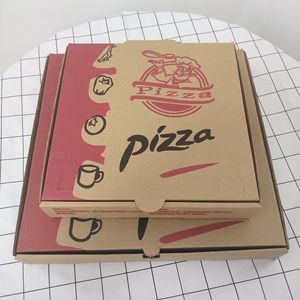 Spot kraft paper corrugated pizza packaging box 9-12 inch takeaway packaging box recyclable pizza carton.