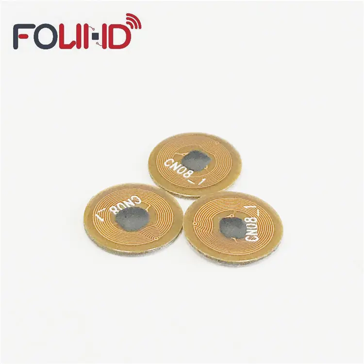 Mini Size 8MM Rewritable ISO14443A 13.56MHZ RFID Micro NFC Tags For Embedding