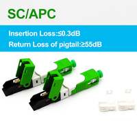 DK-FIBER OEM ODM SC-APC/UPC Singlemode Fiber Optic Mechanical Quick Connector Adapter for FTTH Use with 1 Year Warranty
