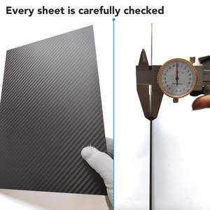 Folha De Fibra De Carbono Alta Dureza Painel De Carbono Puro 3K para Espessura/Tamanho/Cor Personalizada Quadro FPV Drone - Product Image 6