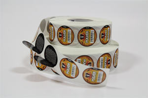 Rollo de pegatinas de etiqueta privada UV con logotipo personalizado de calidad innovadora, fácil de pegar, etiquetas industriales de PP para botellas de vino y alimentos de tamaño personalizable - Product Image 3