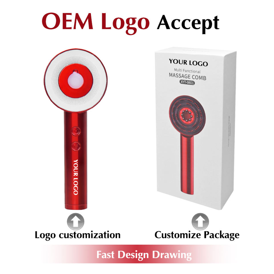 Cordless Electric Scalp Massager Brush Comb Hair Oil Applicator Portable Vibrating Head Massager