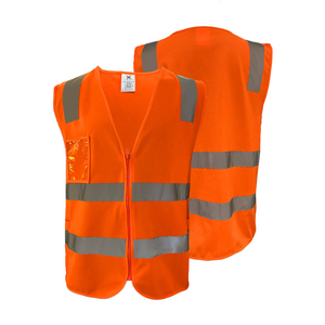 CITICITY <b>Construction</b> <b>Work</b> Vest Orange Polyester Reflective <b>Jacket</b> Workwear High Visibility Reflector Vest with logo - Product Image 2