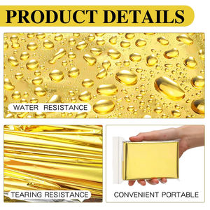 Manta de Aislamiento Térmico de Emergencia Prehospitalaria para Primeros Auxilios, Película de Aluminio PET Impermeable, Ligera (50g), para Todas las Estaciones - Product Image 3