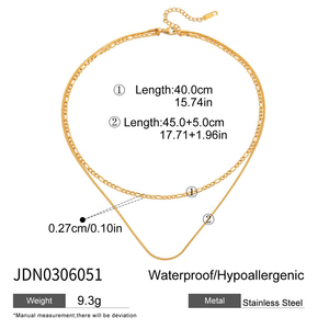 J & D Jewelry impermeable Simple collar fino cadena de eslabones de acero inoxidable con collares de gota de cristal de piedra única de 4mm - Product Image 5