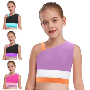 Costumes de danse pour filles de 6 à 16 ans, vêtements de performance, tenue de gymnastique, vêtements de sport, crop top pour gymnastique, vêtements de danse. - Product Image 1