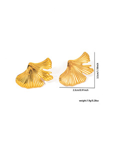 <span class=keywords><strong>Pendientes</strong></span> de Acero de Titanio de Alta Calidad para Mujer, Chapados en <span class=keywords><strong>Oro</strong></span>, Múltiples Estilos, Joyería Hipoalergénica, <span class=keywords><strong>Pendientes</strong></span> de <span class=keywords><strong>Aro</strong></span> con Forma de Flor y Corazón - Product Image 5