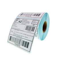 Étiquettes de transport promotionnelles avec ligne de déchirure 4''x6'' Sensibles à la chaleur Imperméables Autocollantes Étiquettes d'adresse postale Code-barres Rouleau d'étiquettes