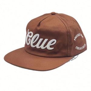 Gorras de 5 Paneles con Visera Ligeramente Curvada, Estilo Desestructurado, de Algodón, con Logotipo Bordado, Gorras de Lona Desestructuradas - Product Image 1