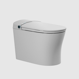 WC intelligent WaterMark <span class=keywords><strong>de</strong></span> luxe avec garniture <span class=keywords><strong>de</strong></span> couvercle linéaire argentée, bouton rotatif latéral en métal, bidet à jet chaud réglable - Product Image 6