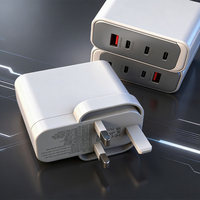Chargeur mural USB 4-en-1 GaN PD 100W 65W à charge ultra-rapide, chargeur USB-C multi-ports pour téléphone portable, ordinateur portable, prise UK I20-100