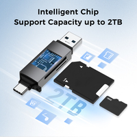 Adaptador Convertidor Lector de Tarjetas UNIEAN al por Mayor OTG Tipo C 4 en 1 SD TF USB 3.0 de 5Gbps para PC Laptop a iPhone