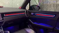 ICarsin para Porsche Cayenne 2018-2023, Kit de Paneles Decorativos con Luz Ambiental Dinámica y Colorida, Accesorios de Actualización de Iluminación LED Interior