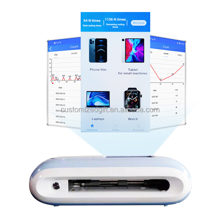 Custom Fully Automatic Gift Mobile Phone Screen Protector Tpu Hydrogel Cutting Film Machine Smartphone Skin Die Cutting Machine