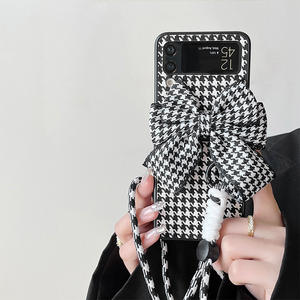 Роскошный Черный Белый флип-чехол для телефона Samsung Galaxy ZFlip5 ZFlip4 5G 5G ZFlip3 - Product Image 4