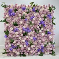 Panneau mural de fleurs en tissu enroulable 8ft x 8ft, motif fleurs sauvages colorées, pour décoration d'événements et de mariages, vente en gros