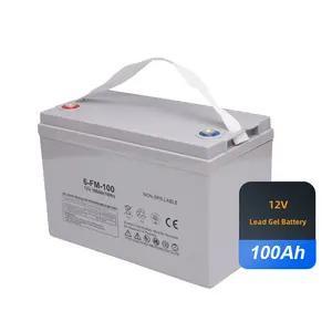 Jcpower bảo trì miễn phí chì năng lượng mặt trời biến tần Pin Chì gel 12V 100AH đen đỏ trắng xanh đồng OEM thiết bị đầu cuối RoHS loại màu