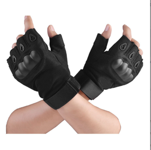 DFG502 Cheap <b>Combat</b> Outdoor Riding Training Tactical Half Finger Gloves <b>Black</b> Khaki Sports Green Campus Students Gloves - Product Image 1