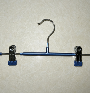 Metal PVC Coated Pants <b>Hanger</b> with Anti-Slip Clips, Non-Rust Metal Trouser <b>Hanger</b> for Clothing Store Garment Display - Product Image 5