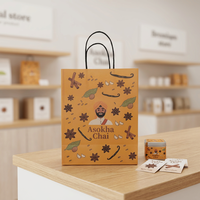 Sacs en papier personnalisés en gros, emballages cadeaux élégants avec poignées, matériau kraft durable pour la vente au détail et les événements
