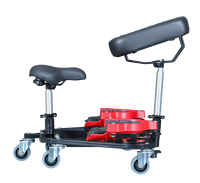 GZ100 Roulettes de genou rouges avec support thoracique, roues à haute efficacité, 72x68x30cm, garantie 1 an pour le ponçage des sols
