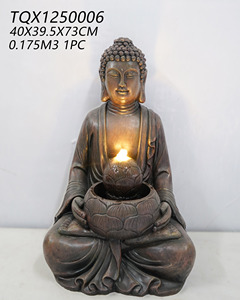 <span class=keywords><strong>Fontaine</strong></span> Zen <span class=keywords><strong>Bouddha</strong></span> en Résine Faite Main Moderne avec LED <span class=keywords><strong>Solaire</strong></span> Étanche pour Jardin et Cour - Product Image 5
