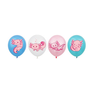 Ensemble de décorations pour fête d'enfants Axolotl, ballons joyeux anniversaire, décoration de gâteau, fournitures pour 1er anniversaire pour garçons et filles, thème salamandre - Product Image 6