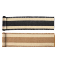 Napperons de table minimalistes en papier, style européen, inspirés d'INS, motif chevrons, crochetés, 120*30cm, avec pompons latéraux