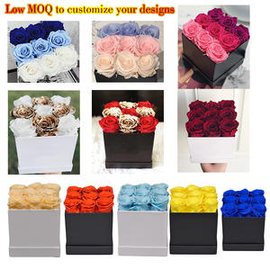 कस्टम हमेशा के लिए फ्लोरेस p erserved अनन्त गोल्डन गुलाब सोने में संरक्षित गुलाब उपहार बॉक्स - Product Image 6