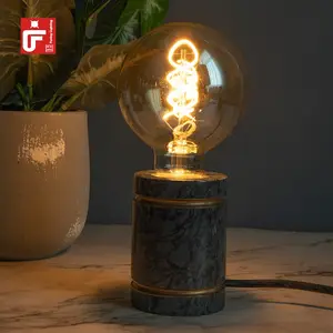 Design With Marble Texture High Quality Marble Retro Table Lamps Home Hotel Table LED Lamps