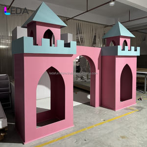 Leda โครงสร้างตกแต่งรูปปราสาทที่มีสีสันสดใสของตกแต่งสีชมพูสดใสสำหรับงานปาร์ตี้ - Product Image 2