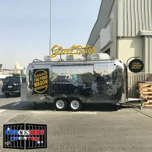 Food Van individueller mobiler Airstream-Schnellimbisswagen kommerzielle Catering-Mobile-Bar BBQ-Lebensmittelanhänger mit kompletter Küchenausstattung