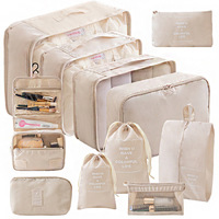 6/8/10 pièces organisateur de voyage sac ensemble valise stockage vêtements pochette à chaussures Compression emballage Cubes sacs de voyage ensembles de bagages