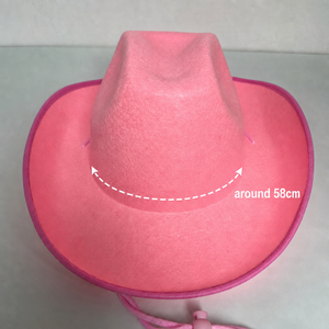 Wholesale Cowboy Cowgirl Felt Western <strong>Hat</strong> with Chin Strap Solid Wide Brim for Country <strong>Festival</strong> Stage Wedding Use Women <strong>Men</strong> - Product Image 3