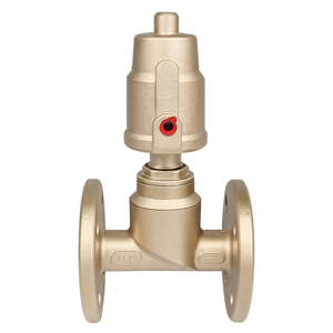 Vanne à siège angulaire pneumatique à double action COVNA 1/2 pouce en acier inoxydable à bride pour vapeur - Product Image 2