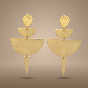 Pendientes Colgantes de Latón Hechos a Mano para Mujer, de Marca, con Piedras Preciosas, al por Mayor, de Moda - Product Image 2