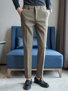 <span class=keywords><strong>Pantaloni</strong></span> da Completo Slim Fit per Uomo, Alta Qualità, Casual, con Bottoni e Cerniera, 100% Poliestere, <span class=keywords><strong>Pantaloni</strong></span> Kaki <span class=keywords><strong>su</strong></span> <span class=keywords><strong>Misura</strong></span> - Product Image 6