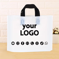 Sacs de shopping avec logo personnalisé, sacs cadeaux en plastique, sacs d'emballage pour vêtements, sacs de rangement réutilisables, logos imprimés