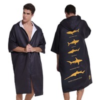 Peignoir et serviette de plage en microfibre 2025 Manteau de changement portable à fermeture éclair à séchage rapide avec cape à capuche pour la natation et le port du bain
