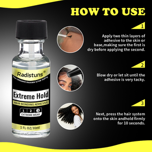 Oem Dầu Cực Giữ Tóc Liên Kết Dính Mặc 4 + Tuần Ren Tóc Giả Keo Không Thấm Nước Hệ Thống Tóc Dính Siêu Giữ - Product Image 6