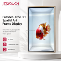 Pantalla ITATOUCH 3D sin Gafas para Arte Espacial, Marco de Visualización de 32 y 55 Pulgadas, Pantalla Vertical Comercial para Publicidad en Tiendas Minoristas