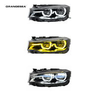 Phares pour BMW Série 3 GT F34 2013-2020, lampes projecteurs LED DRL, yeux d'ange bicolores, feux de croisement/route, conversion retrofit