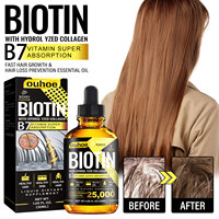 Biotine Collagène B7 Vitamine Croissance Des Cheveux Huile Essentielle Dense Cheveux Renforcement Anti-casse Soins Des Cheveux Huile Essentielle