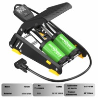 Pompe à pied BAIMEI avec manomètre numérique 160 PSI, gonfleur double cylindre pour voiture, vélo, moto, ballon, vente en gros, logo personnalisé