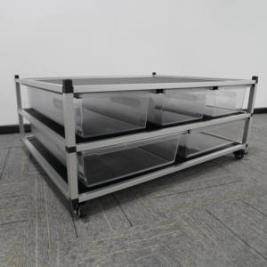 Tinas de cría grandes de PVC negro y jaulas de estante de serpiente accesorios de reptiles calentados para roedores transportadores de mascotas con patrón de animales - Product Image 1