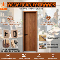 Porte de bureau insonorisée au design minimaliste, pour usage intérieur, construction en panneaux de mélamine pour immeubles de bureaux
