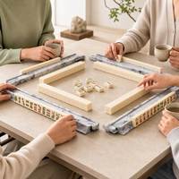 U.fun Schildkröten-Farbige Klassische Luxus Premium ABS Mahjong-Steine Wasserfest für Tischdekoration Amerikanisches 166-Stein-Spiel